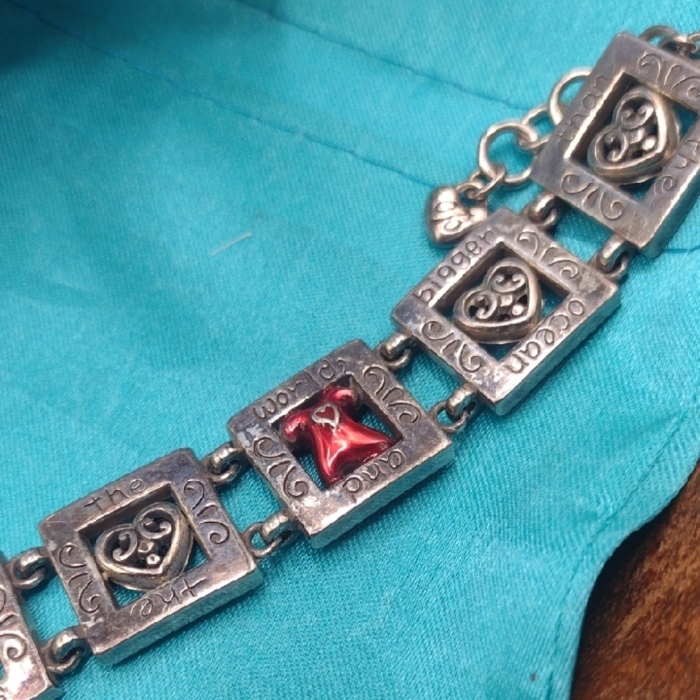 Brighton Silver and Red Artisanal Bracelet